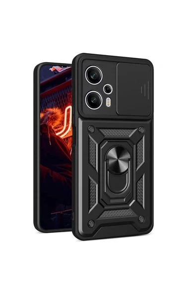Gpack Xiaomi Poco F5 Kılıf Tank Aramid Sürgülü Vega YüzüklüNano ürün görseli 1