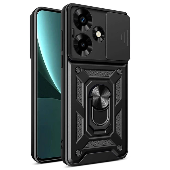 Gpack İnfinix Hot 30 Kılıf Tank Aramid Sürgülü Vega YüzüklüNano ürün görseli 1