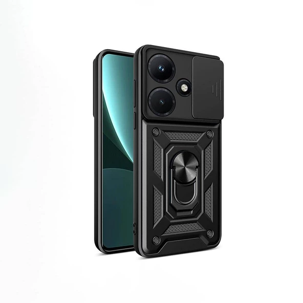 Gpack İnfinix Hot 30i Kılıf Tank Aramid Sürgülü Vega YüzüklüNano ürün görseli 1