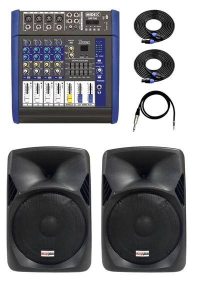 Lastvoice Bronz Paket-1 Profesyonel Ses Sistemi Mikser Hoparlör Ekipman Seti ürün görseli 1