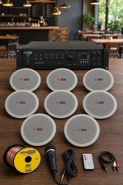 Lastvoice Maxx Paket-4 Tavan Hoparlörü ve 6 Bölgeli Anfi Ses Sistemi Paketi (Full Set) ürün görseli 1
