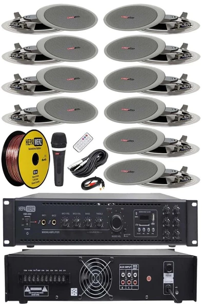Lastvoice Maxx Paket-5 Tavan Hoparlörü ve 6 Bölgeli Anfi Ses Sistemi Paketi (Full Set) ürün görseli 1