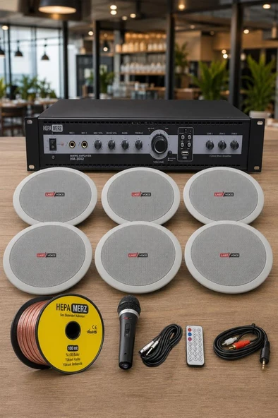 Lastvoice Maxx Paket-3 Tavan Hoparlörü ve 3 Bölgeli Anfi Ses Sistemi Paketi (Full Set) ürün görseli 1