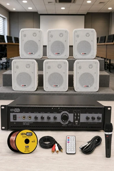 Lastvoice High Voice Paket-3 Bölgeli Anfi ve Duvar Hoparlör Ses Anons Sistemi Seti ürün görseli 1