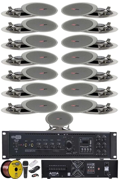 Lastvoice Maxx Paket-7 Tavan Hoparlörü ve 6 Bölgeli Anfi Ses Sistemi Paketi (Full Set) ürün görseli 1