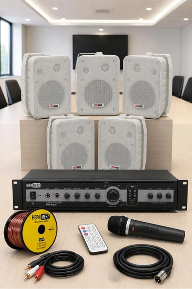 Lastvoice High Voice Paket-2 Bölgeli Anfi ve Duvar Hoparlör Ses Anons Sistemi Seti ürün görseli 1