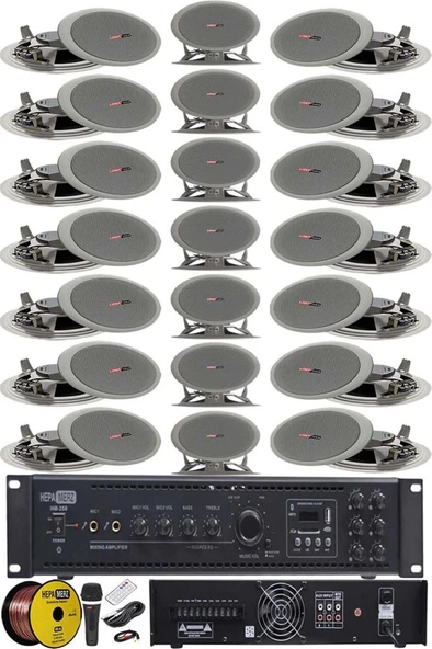 Lastvoice Maxx Paket-8 Tavan Hoparlörü ve 6 Bölgeli Anfi Ses Sistemi Paketi (Full Set) ürün görseli 1