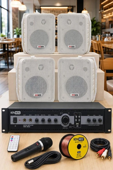 Lastvoice High Voice Paket-1 Bölgeli Anfi ve Duvar Hoparlör Ses Anons Sistemi Seti ürün görseli 1