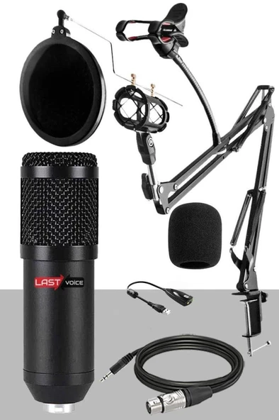 Lastvoice BM800 Mikrofon + Set-01 Stand + Shock Mount + Filtre + Ses Kartı ürün görseli 1