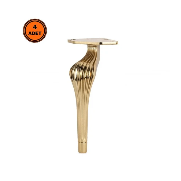 4 Adet Ottoman Lüx Metal Ayak 16 cm Altın Mobilya Koltuk Ayağı ürün görseli 1