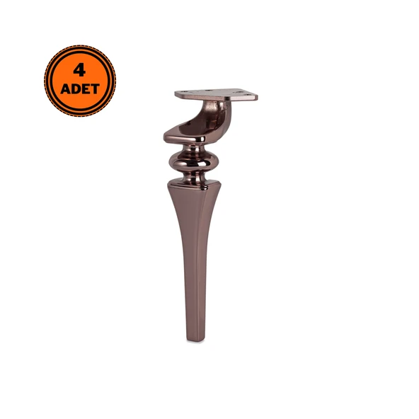 4 Adet Sintra Lüx Metal Ayak 16 cm Mobilya Koltuk Ayağı Bronz ürün görseli 1