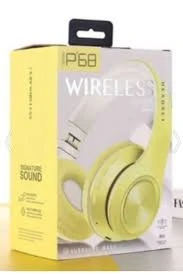 P68 Sarı Bluetooth Kablosuz Stereo Kulaklık ürün görseli 1