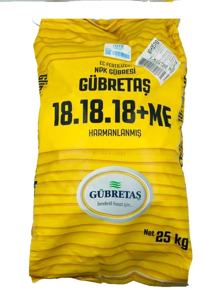 GÜBRETAŞ 18.18.18 + ME (25 KG) DAMLAMA GÜBRESİ ürün görseli 1