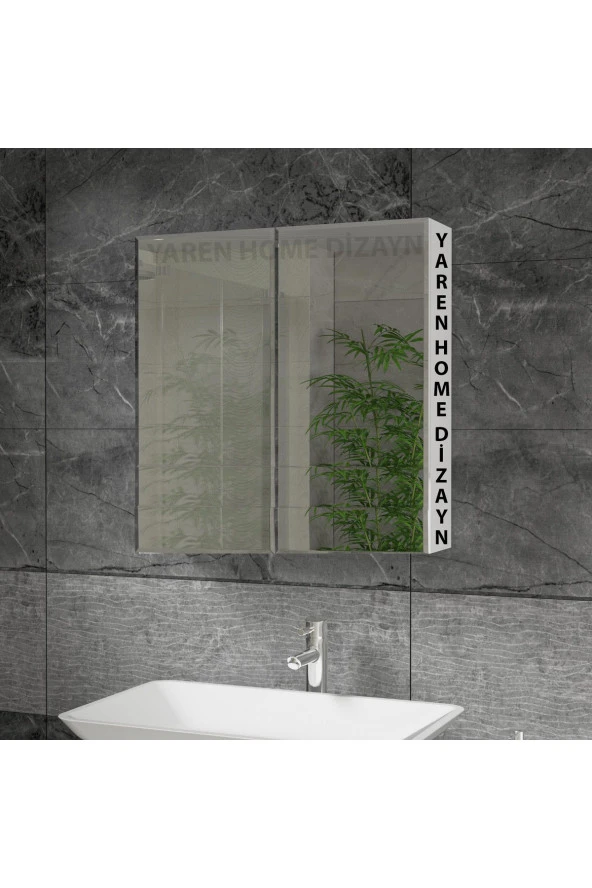 Lavabo Üstü, Aynalı, 2 Kapaklı Banyo Dolabı ürün görseli 1