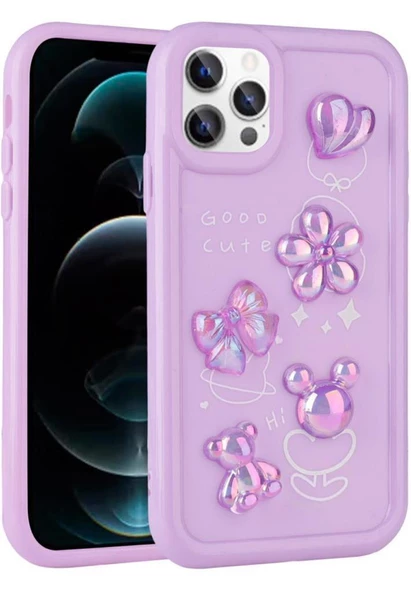 iPhone 13 Pro Max Uyumlu Kılıf Kabartma Figürlü Parlak Toys Silikon Kapak ürün görseli 1