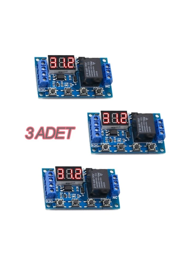 3 Adet Zamanlayıcı Modül Dijital Zaman Ayarlı Modül Röle Kuluçka Makinesi Modülü ürün görseli 1