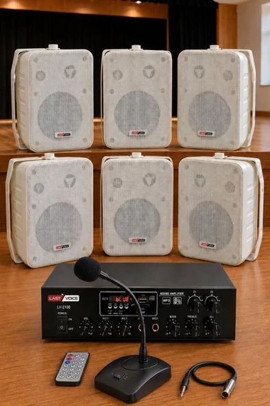 Lastvoice Large Paket-5 Hoparlör ve Anfi Anons Ses Sistemi Seti ürün görseli 1