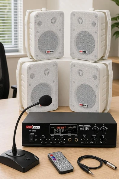 Lastvoice Large Paket-3 Hoparlör ve Anfi Anons Ses Sistemi Seti ürün görseli 1