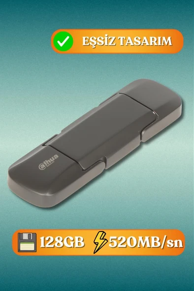 Dahua 128GB S809 TypeC OTG USB3.2 Gen.2 520MB-460MB/sn Metal USB Flash Bellek ürün görseli 1