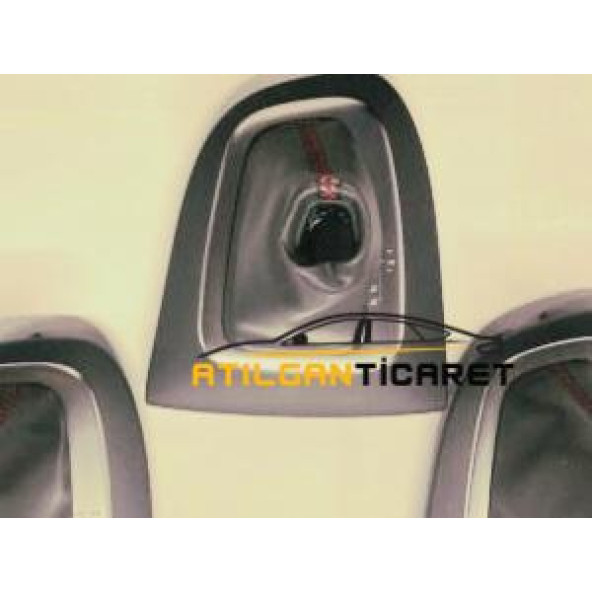 969359773R-969355743R-CLİO-4-IV-OTOMATİK VİTES KOL KÖRÜĞÜ MAT SİYAH-GÜMÜŞ KIRMIZI DİKİŞLİ ürün görseli 1