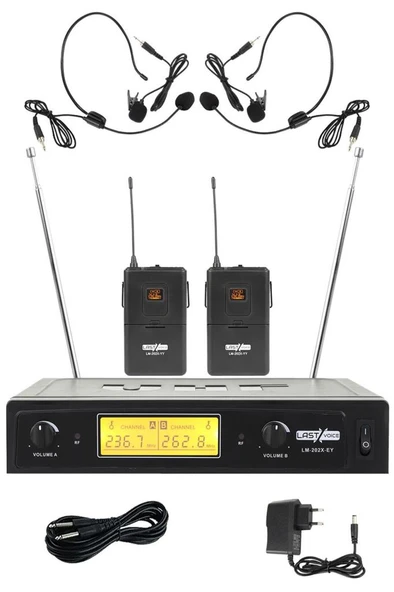 Lastvoice Lm-202H Çiftli Telsiz Kablosuz Headset Kulaklık Mikrofon ürün görseli 1