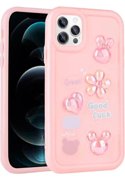 iPhone 14 Pro Uyumlu Kılıf Kabartma Figürlü Parlak Toys Silikon Kapak ürün görseli 1