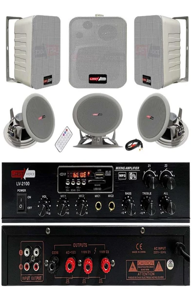Lastvoice Double Paket-2 Anfili Duvar ve Tavan Hoparlör Seti ürün görseli 1