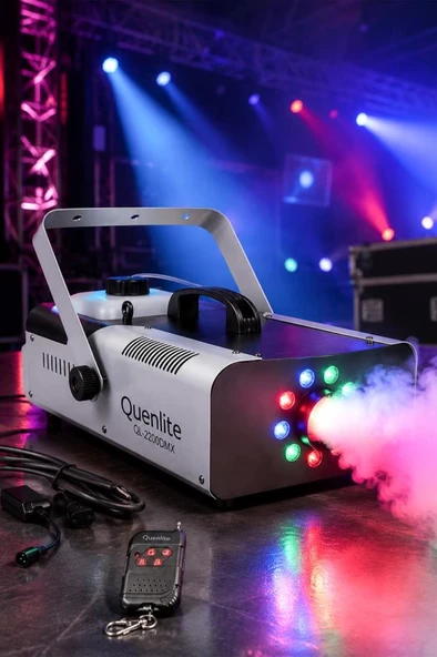 Quenlite QL-2200 DMX RGB Sis Makinası 2200 Wattı DMX Kontrollü LED Işıklı ürün görseli 1