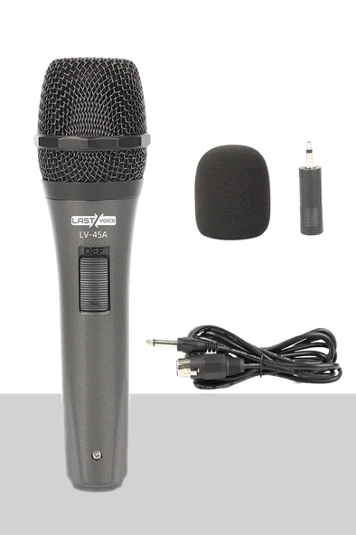 Lastvoice Lv-45A Dinamik Kablolu EL Mikrofon (Kablo Sünger ve Aparat Hediyeli) ürün görseli 1