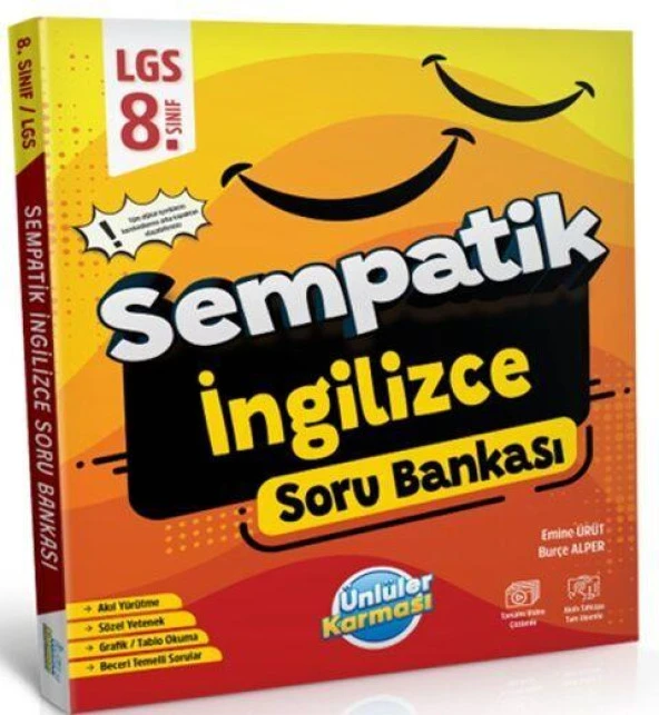 8. Sınıf LGS İngilizce Sempatik Soru Bankası Ünlüler Karması ürün görseli 1