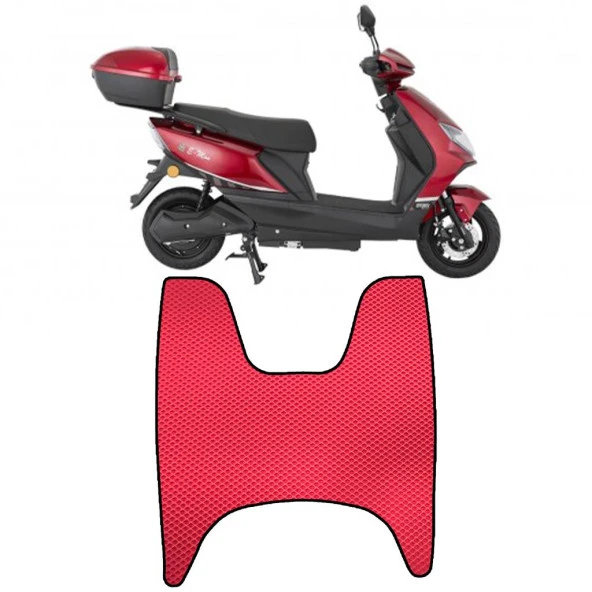 Bod Mondial E-Mon Rigby Motor 3D Havuzlu Paspas Kırmızı ürün görseli 1