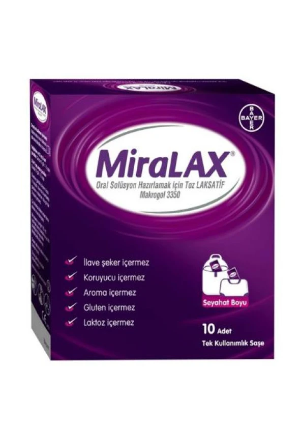Miralax Oral Solüsyon Makrogol 3350 10 Saşe ürün görseli 1