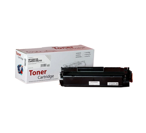 HP Q2612A (12A) & CANON CRG-703 (2K)siyah muadil toner ürün görseli 1