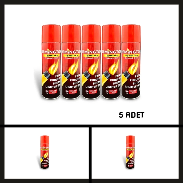 Uyguna-Yakala 270 Ml. 5 Adet Remington Çakmak Gazı Tüpü-YKT.190 ürün görseli 1