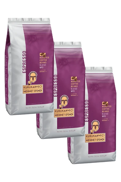 Kurukahveci Caffe Espresso Blend No:3 1 Kg 3 Adet ürün görseli 1