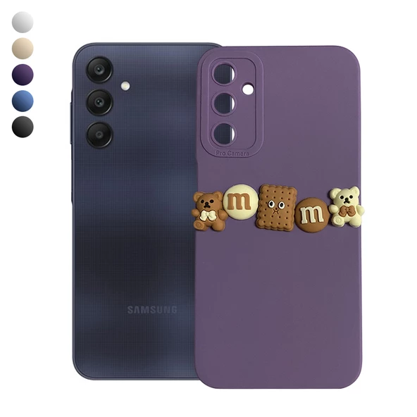 Samsung Galaxy A25 Kılıf 3D M Bear Kamera Korumalı Silikon Kapak ürün görseli 1