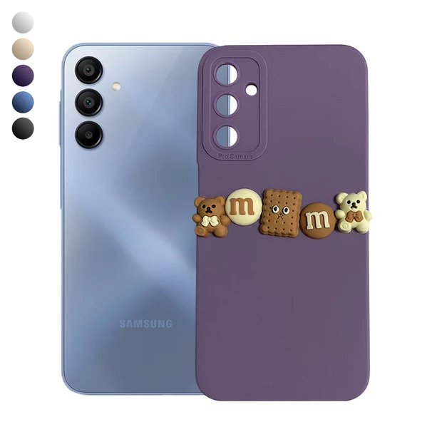 Samsung Galaxy A15 Kılıf 3D M Bear Kamera Korumalı Silikon Kapak ürün görseli 1