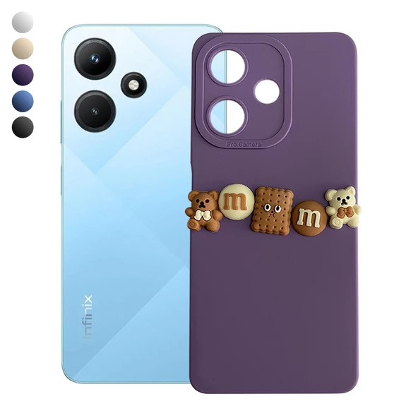 Infinix Hot 30i Kılıf 3D M Bear Kamera Korumalı Silikon Kapak ürün görseli 1