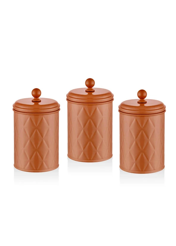 The Mia Prizma Çay Şeker Kahve Kavanozu Terracota 1 Lt ürün görseli 1