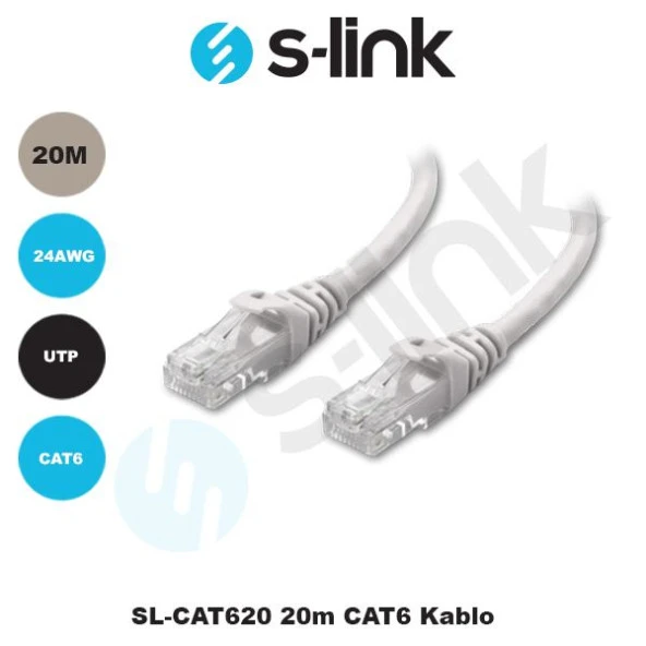 S-LINK SL-CAT620 SL-CAT620 20m CAT6 Kablo ürün görseli 1