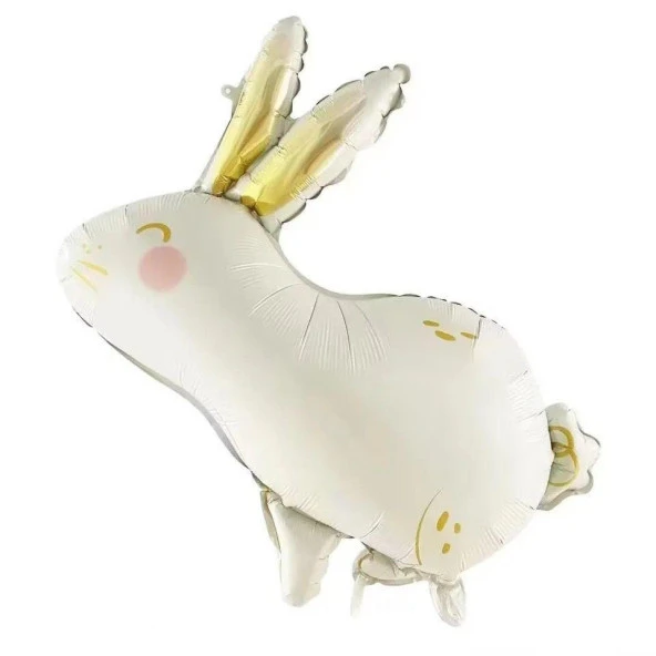 Beyaz Tavşan Folyo Balon 80x55 cm ürün görseli 1