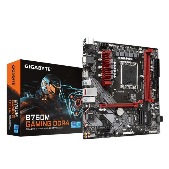 GIGABYTE B760M GAMING DDR4 Intel B760 Soket LGA1700 DDR4 5333MHz (OC) mATX Anakart ürün görseli 1