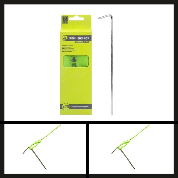 Uyguna-Yakala 18 Cm 20'li (581007) Summit Çelik Çadır Kazığı-DIR.007 ürün görseli 1