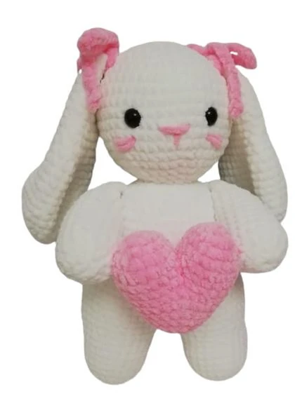 Pofuduk Tavşan Amigurumi Organik Oyuncak ürün görseli 1