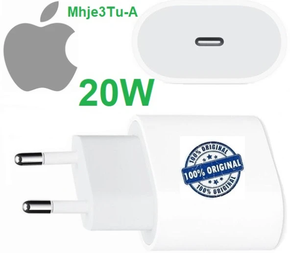 Apple iPhone 8 Plus 20W Hızlı Şarj Kafası USB-C MHJE3TU-A KABLOSUZ APLEE20W00984 ürün görseli 1