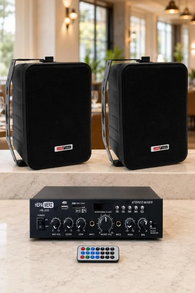 Lastvoice Ekonomi Wall Paket-2B Anfi ve Duvar Hoparlörü Seti (1 ANFİ + 2 HOPARLÖR) ürün görseli 1