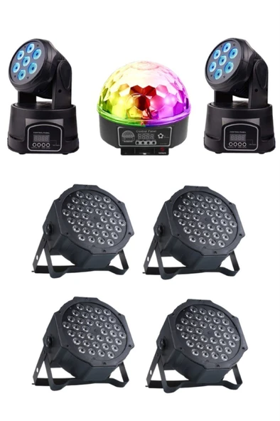 Quenlite Free Paket-3 Sahne Işık Sistemi Seti ( Top Küre Led Par Moving Head Robot) ürün görseli 1