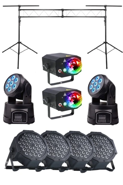 Quenlite Free Paket-5 Sahne Işık Sistemi Seti ( Top Küre Led Par Moving Head Robot Lazer) ürün görseli 1