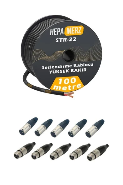 Hepa Merz Connection Paket-7 Mikrofon Kablosu XLR Konnektör Paketi ürün görseli 1