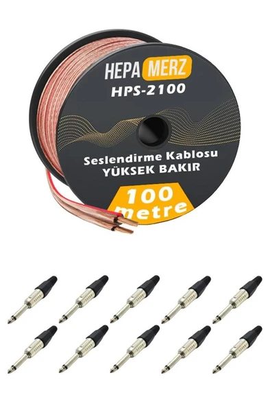Hepa Merz Connection Paket-9 Hoparlör Kablosu Jak Konnektör Paketi ürün görseli 1